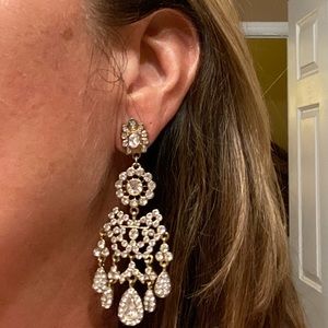 Henri Bendel Crystal Chandelier Earrings